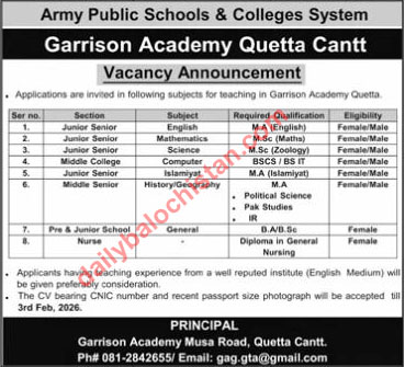 Garrison-Academy-Quetta-Cantt-Jobs-2026